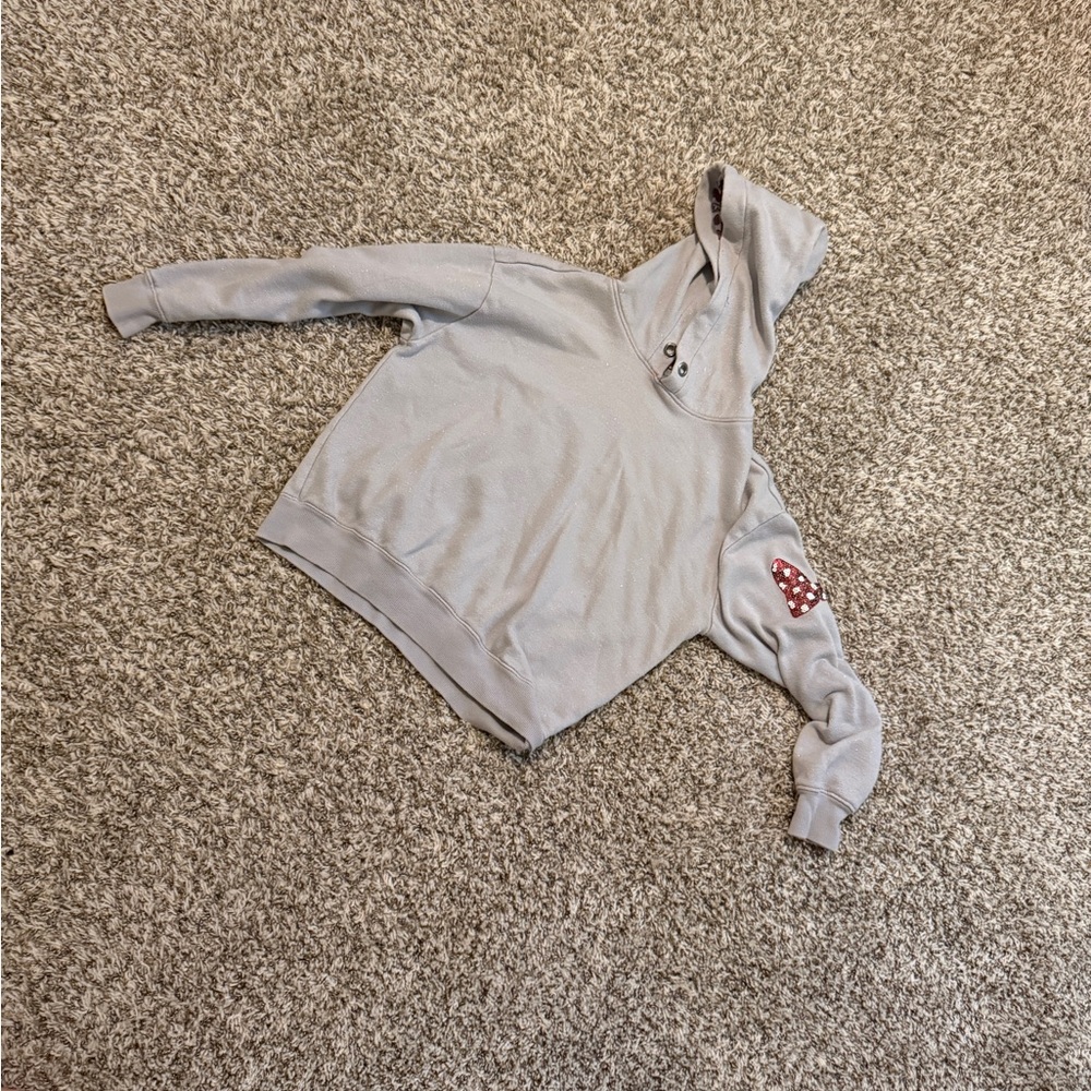 Minnie Mouse Light Gray Hoodie with Bow